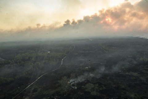 Спасатели ликвидировали два очага возгорания под Чернобылем