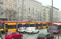 В Варшаве столкнулись три трамвая, есть пострадавшие