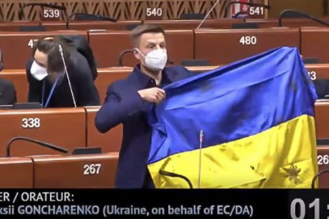 Регламентный комитет ПАСЕ закрыл дело по жалобе на нардепа Гончаренко за украинский флаг