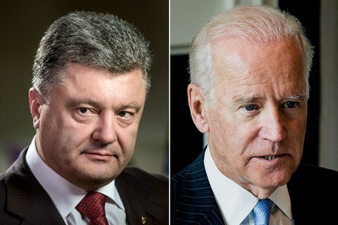 Порошенко обсудил с Байденом ситуацию на Донбассе и трибунал по "Боингу"