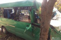 В Кривом Роге маршрутка врезалась в дерево, 11 пострадавших