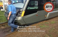 У Києві зійшов з рейок вагон швидкісного трамвая
