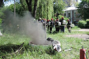 Прокуратура расценивает как диверсию пожар возле телецентра в Киеве