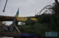 На Софийской площади установили главную новогоднюю елку Украины 