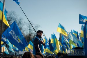 Антимайдан в Мариинском парке собрали в поддержку госбюджета