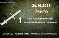 Зранку сили ППО збили ракету ворога над Дніпропетровщиною