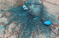 "Київблагоустрій" закидали лампочками з зеленкою