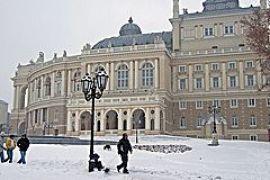 На Одессу обрушились снегопады