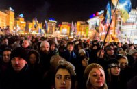 На Евромайдане в Киеве митингуют около 7 тысяч человек