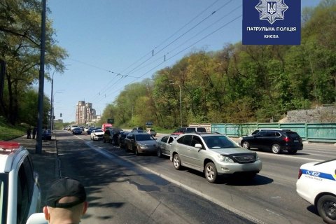 В Киеве произошла авария при участии 7 автомобилей 