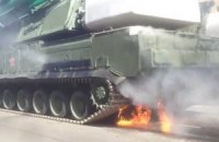 На параде в Чите загорелся "Бук"