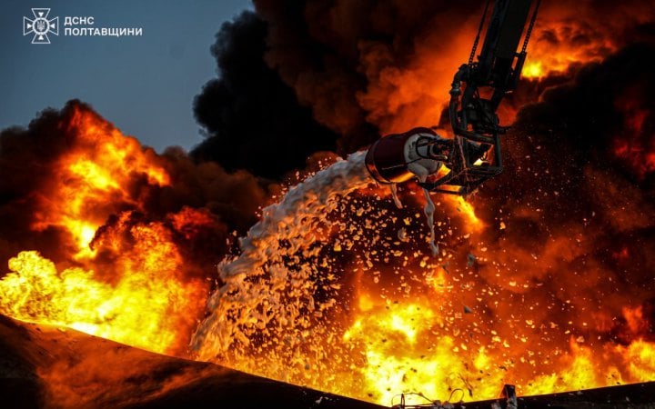 Російські дрони вдарили по критичній інфраструктурі та логістичному терміналу на Полтавщині