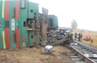 В Крыму сошел с рельс грузовой поезд