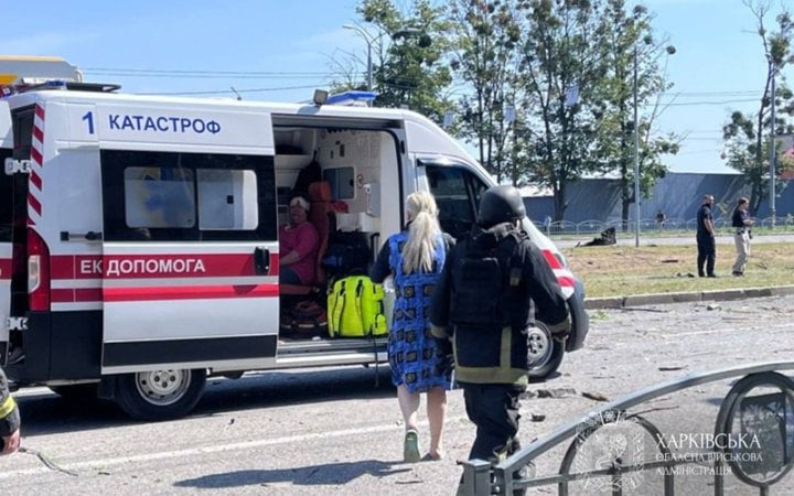 Російський дрон влучив в АЗС у Шевченківському районі Харкова