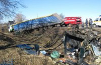 В Полтавской области грузовик врезался в маршрутку, погибли семь человек 