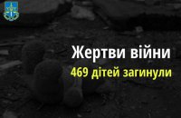 В Україні щонайменше 469 дітей загинули через агресію росіян 