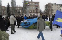 В Новомосковске свалили Ленина