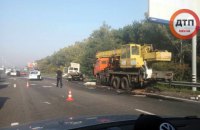 На Бориспільській трасі в бік Києва утворився корок