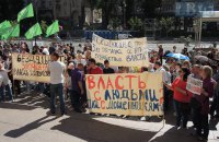 Возле КГГА прошла акция за развязку с кольцом на Шулявке