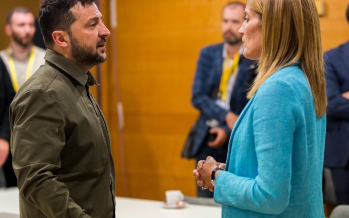Зеленський і президентка Європарламенту обговорили нові санкції проти Росії та боротьбу з ворожою пропагандою
