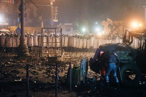 Милиция снова применила водомет на Грушевского