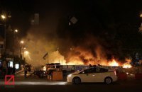 На Майдані горіла барикада