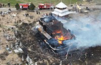На Львівщині згоріла дерев’яна церква XIX століття (оновлено)