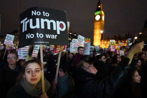 В Лондоне 7000 человек протестовали против визита Трампа