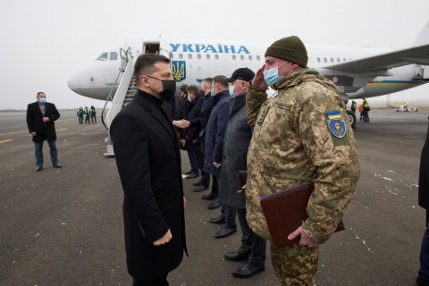 Зеленский начал рабочую поездку в Запорожскую область