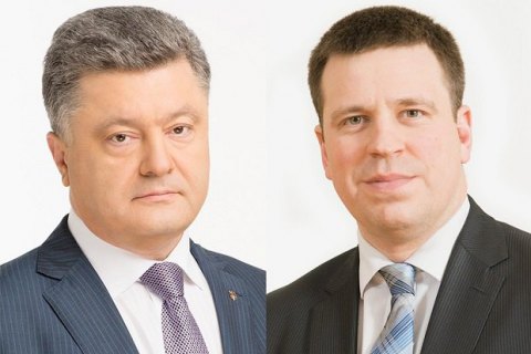 Порошенко и премьер Эстонии обсудили ​вопросы развития торгово-экономического сотрудничества