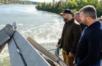 Через російські ракетні удари по Печенізькій дамбі стався неконтрольований скид води