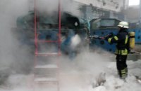 На насосной станции Бортнической станции аэрации произошел пожар