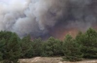 На полигоне под Киевом произошел крупный пожар