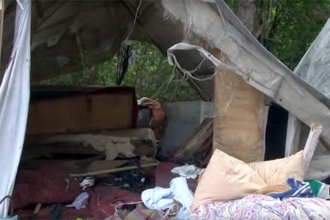 В Ивано-Франковске неизвестные подожгли табор ромов