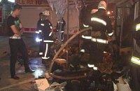 В Киеве ночью сгорели несколько киосков
