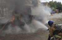 РФ повторно обстріляла Нікополь під час рятувальної операції. Поранено двох працівників ДСНС