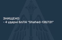 Уночі захисники збили чотири "шахеди"