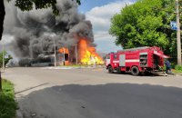 В Житомире загорелась заправка, есть пострадавшие
