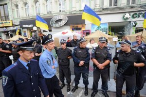 На Крещатик подтягивается милиция
