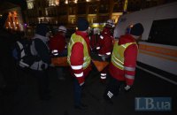 ​Девушка упала в подземный переход и серьезно травмировалась во время шествия националистов