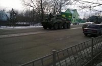 По Симферополю проехала колонна российской военной техники