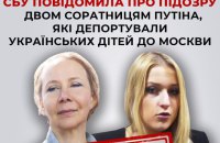СБУ оголосила підозру двом соратницям Путіна за причетність до депортації дітей з Херсона