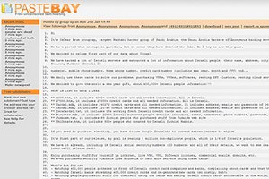 Саудовские хакеры выложили в Сеть данные тысяч израильтян
