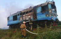 На узкоколейке Рудница - Голованевск сгорел тепловоз