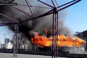 На Троещине сгорел ресторан