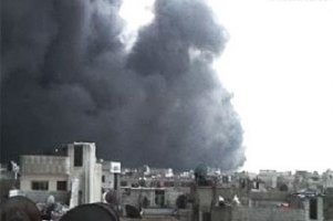 В сирийском Хомсе начался гигантский пожар