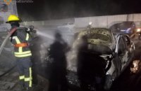 У селі під Києвом уночі згоріли п’ять автомобілів