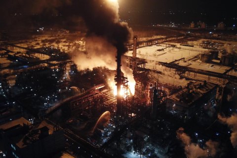 Пожар на химзаводе в Калуше потушили