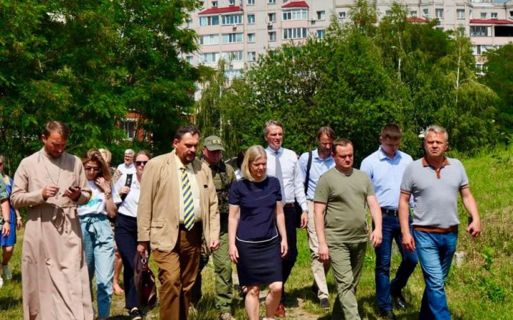 Прем‘єр-міністр Швеції Магдалена Андерссон відвідала Бучу
