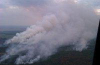 Спасатели остановили распространение огня в Чернобыльской зоне